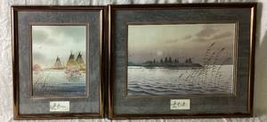 lot 339 image: Sioux Tepees & Sundogs and Tepees on Little Grass Creek Prints by Raedke