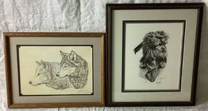 lot 341 image: Pair of Pencil Sketches