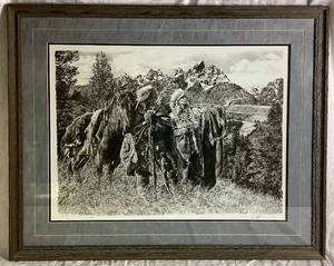 lot 343 image: Teton Friends by Paul Calle