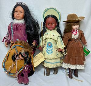 lot 364 image: Native American Dolls and Cowgirl Jan Jesse Doll