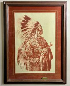 lot 344 image: Chief Wolf Robe by Paul Calle