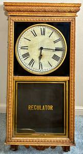 lot 380 image: Sessions Store Regulator Wall Clock Forestville, Conn.