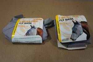lot 59 image: 2 Cashel Crusader Fly Masks - YearlingLarge Pony