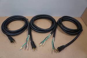 lot 100 image: 3 Replacement Power Cords with Ground
