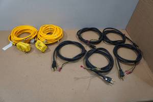 lot 101 image: 2 GFI Replacement Power Cords and 5 Heavy Duty Power Cords