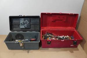 lot 137 image: 2 Tool Boxes with Assorted Tools