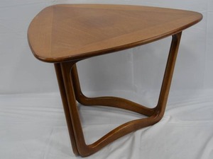 MCM Walnut Guitar Pick Coffee/Side Table by Lane