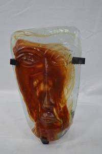 lot 53 image: Jaramillo Brothers Mexico Art Glass Mask