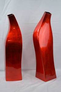 lot 83 image: Acrylic Art Deco Tall Vases
