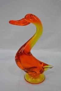 lot 102 image: Vintage Hand-Blown Viking Glass Epic Duck Figure