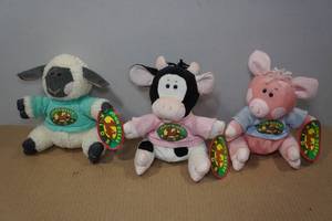 lot 109 image: 3 John Deere Collectible Stuffed Animals