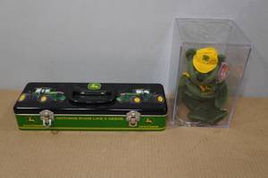 lot 115 image: John Deere Dominoes Set in Tin Case and TY Beanie Baby