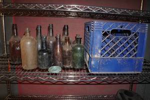 lot 152 image: Assorted Antique Glass Bottles