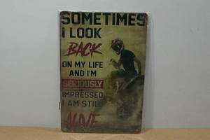 lot 169 image: Novelty Metal Sign - Impressed Im Still Alive