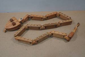 lot 192 image: Articulated Wood Snake Toy