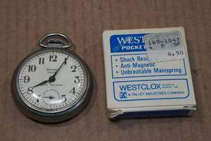 lot 205 image: Vintage Westclox Scotty Pocket Watch