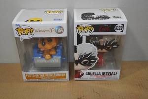 lot 220 image: Disney Funko Pops - Cruella, Pluto