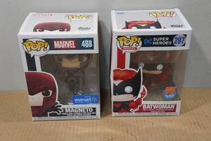 lot 221 image: Superhero Funko Pops - Magneto, Batwoman