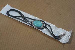 lot 227 image: Silver Tone Bolo Tie - Turquoise Stone
