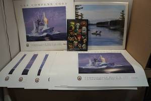 lot 260 image: Naval Posters, Framed DC Comics Poster, Loon Print