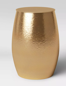 lot 97 image: Hammered Metal Storage Patio Accent Table - Threshold
