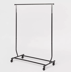 lot 109 image: Heavy Duty Garment Rack - Brightroom Metal Frame, Rolling Clothing Storage, 101.2 lb Capacity