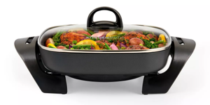 lot 214 image: KitchenSmith by bella 11x11 Skillet with EverGood Ceramic Nonstick Coating