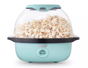 lot 314 image: Dash 6qt SmartStore Stirring Popcorn Maker - Aqua Electric Popcorn Popper, 850W