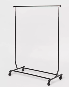 lot 327 image: Heavy Duty Garment Rack - Brightroom Metal Frame, Rolling Clothing Storage, 101.2 lb Capacity