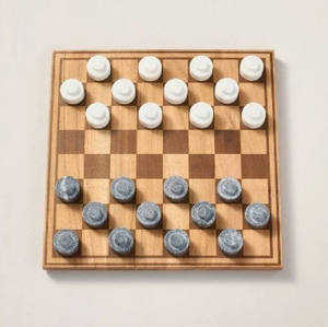 lot 333 image: Hearth & Hand with Magnolia Wood Marble Checkers Board Game