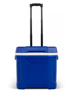 lot 418 image: Igloo Latitude 30qt Roller Cooler Hard-Sided with Wheels, 41-Can Capacity
