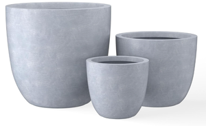 lot 426 image: 3PCS Kante 18,14,10 Dia Concrete Round Planters, Outdoor Indoor Large Planter Pots