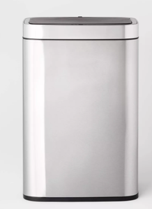 lot 431 image: Motion Wastebasket with Liner - Brightroom Stainless Steel Touchless Kitchen Trash Can, 11.8 Gallon