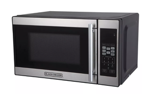 lot 437 image: BLACKDECKER 0.7 cu ft 700W Microwave Oven - Black - EM720CPN-P Countertop, Small Dorm Microwave