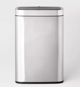lot 443 image: Motion Wastebasket with Liner - Brightroom Stainless Steel Touchless Kitchen Trash Can, 11.8 Gallon