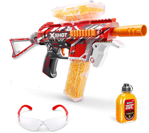 lot 263 image: XSHOT Hyper Gel Trace Fire Blaster, Semi and Fully Automatic Gel Blaster & 10,000 Gellets, 600 Capacity Hopper & 850 Capacity Mag