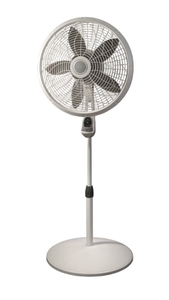 lot 271 image: Lasko Elegance & Performance 18 Pedestal Fan with Remote, 54.5 H, White, 1850, (White)