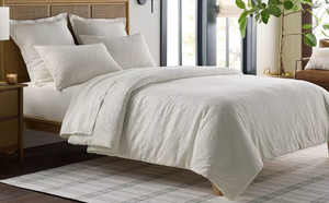 lot 294 image: 3pc Trellis Pattern Comforter Bedding Set Cream - Hearth & Hand