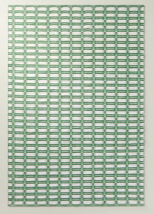 lot 385 image: IndoorOutdoor Handmade Area Rug GreenNatural - Hearth & Hand 5x7