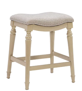 lot 386 image: Powell Company - Hayes Big And Tall Counter Stool, Cream