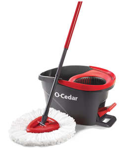 lot 393 image: O-Cedar EasyWring Microfiber Spin Mop and Bucket Floor Cleaning System