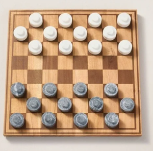 lot 456 image: Hearth & Hand with Magnolia Wood & Marble Checkers Board Game