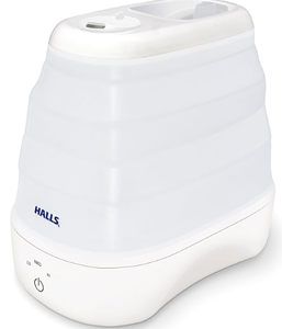 lot 471 image: HALLS Collapsible Cool Mist Humidifier for Bedroom and Office,  Blue and White