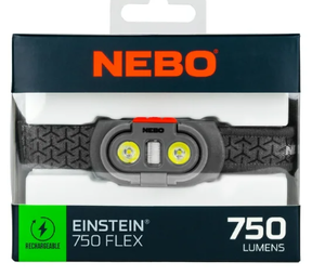 lot 483 image: NEBO Einstein 750 Lumen LED Gray Flex Headlamp