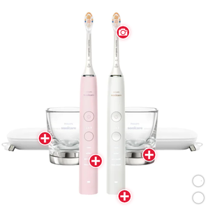 lot 44 image: 2PCS Philips Sonicare DiamondClean Connected Rechargeable Battery Powered Toothbrush