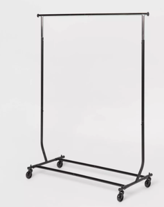 lot 139 image: Heavy Duty Garment Rack - Brightroom Metal Frame, Rolling Clothing Storage, 101.2 lb Capacity