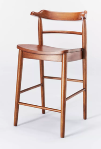 lot 145 image: Kaysville Curved Back Wood Counter Height Barstool - Threshold