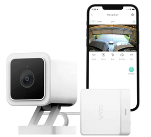 lot 250 image: Wyze Smart Garage Door Opener, Remotely View and Control with 1080p HD Video Security Camera with Color Night Vision and Two-Way Audio