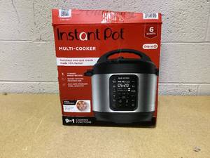 lot 440 image: Instant Pot 6qt 9-in-1 Pressure Cooker Bundle Exclusive Bonus Silicone Pan with Lid, Rice & Multi Cooker, Stainless Steel
