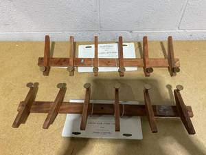 lot 127 image: LOT OF 2 Hearth and Hand with Magnolia Wall Shelf with Hooks